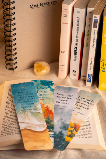 Marque-pages "Saisons de lecture"